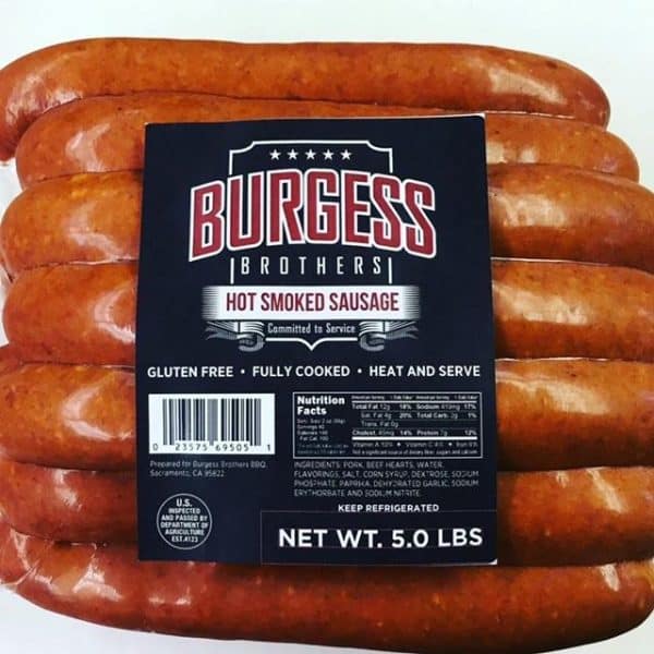Burgess Brothers Chicken Sausages (5 lb packs)