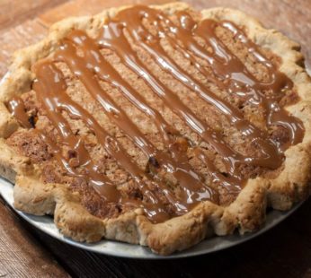 Salted Caramel Peach Pie