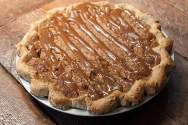 Salted Caramel Peach Pie