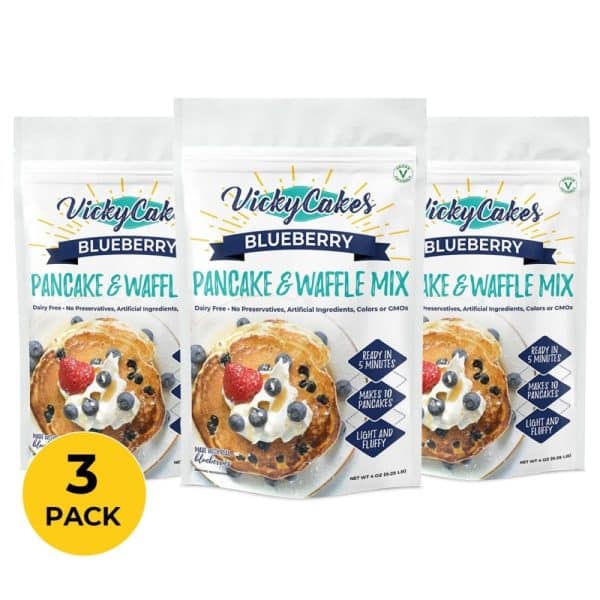 Blueberry Vegan Friendly Dairy Free Pancake and Waffle Mix Bundle - Pack of 3