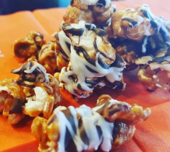 Zebra (Caramel w/Chocolate Drizzle) Popcorn