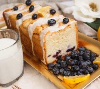 Lemon Blueberry Buttermilk with Lemon Glaze Half Loaf